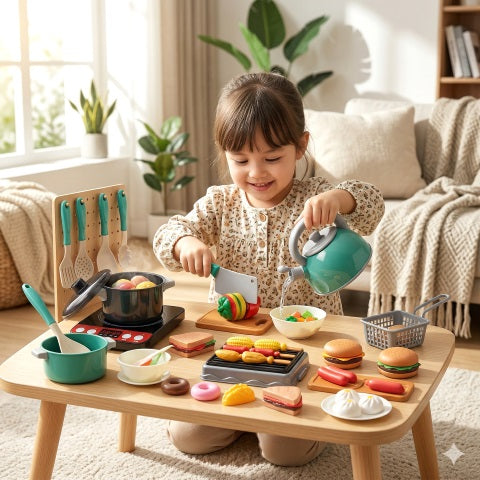 Kit Cuisine Enfant ChefKidz Pro™ Jouet Cuisine 92 Pièces — L'Éveil Dès 3 ans !