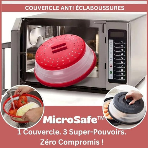 Couvercle Anti Éclaboussures Microsafe accroché sur un support mural